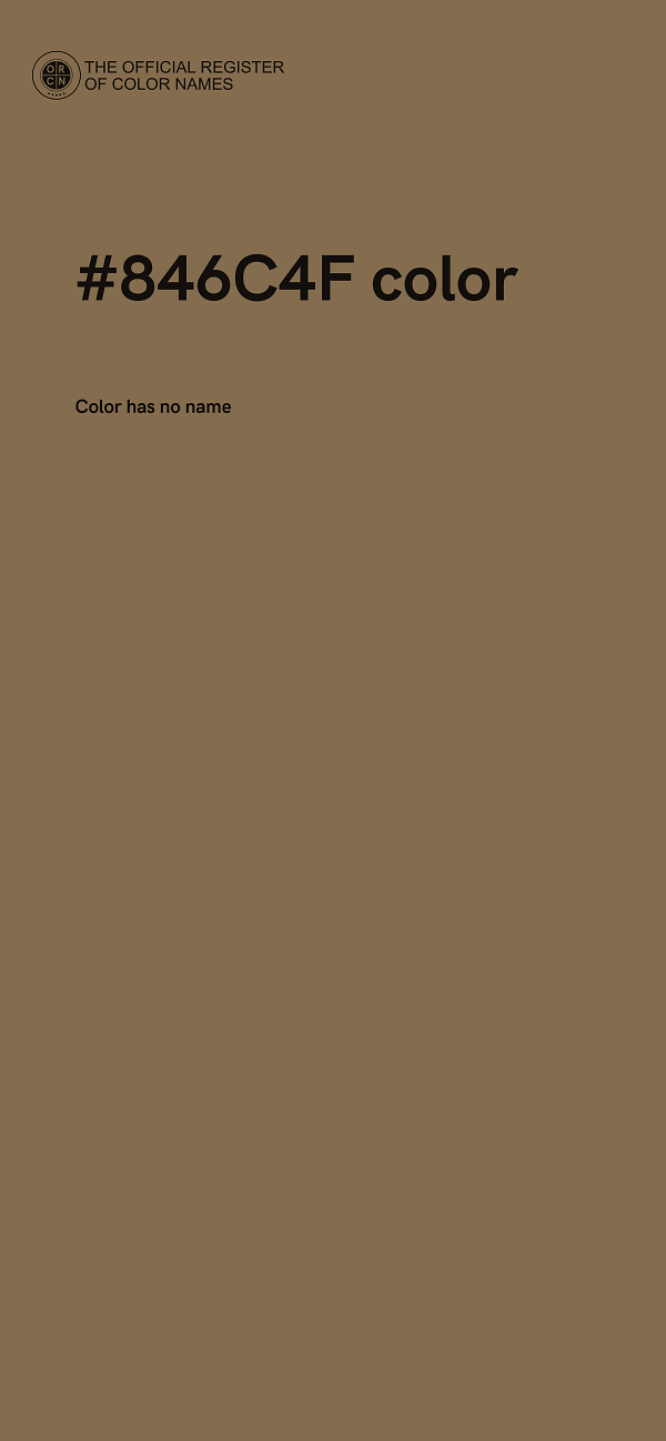 #846C4F color image