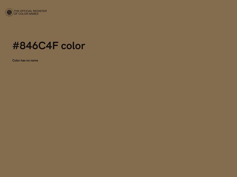 #846C4F color image
