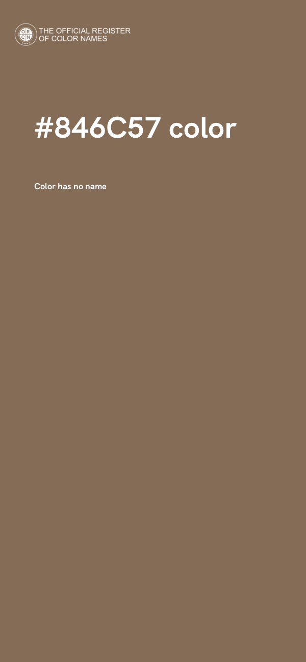 #846C57 color image