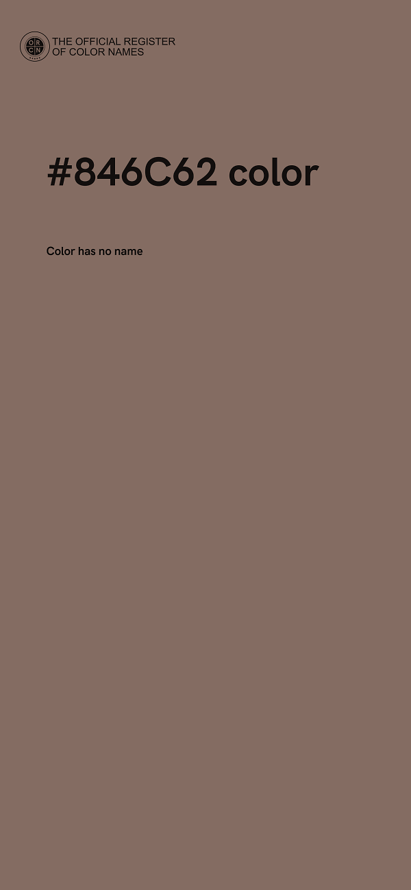 #846C62 color image