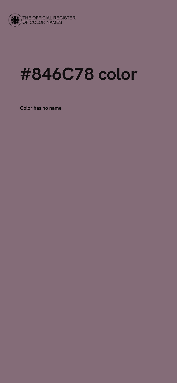 #846C78 color image