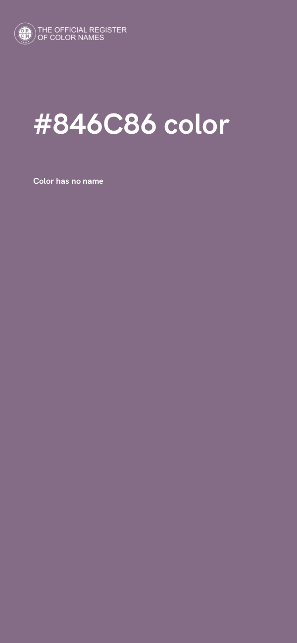 #846C86 color image