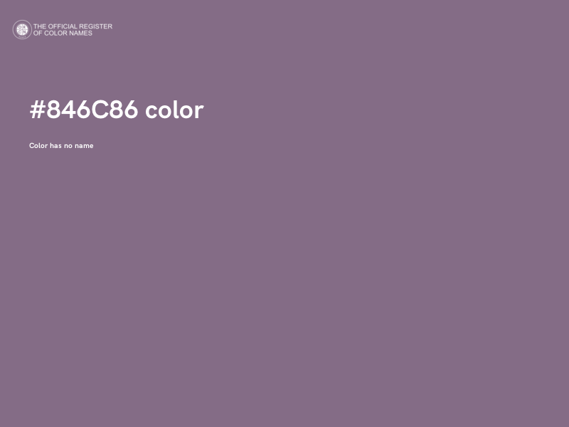 #846C86 color image
