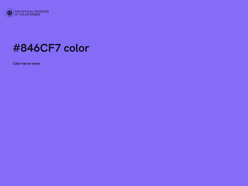 #846CF7 color image