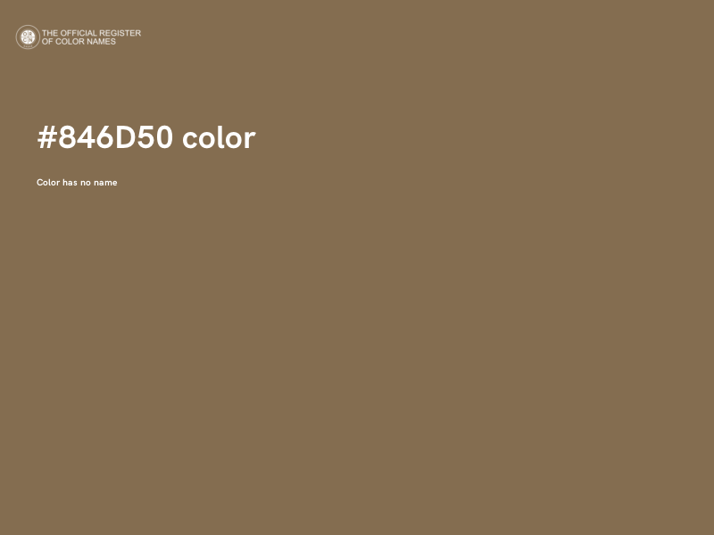 #846D50 color image