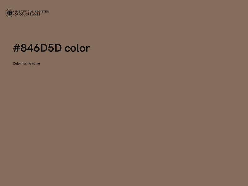 #846D5D color image