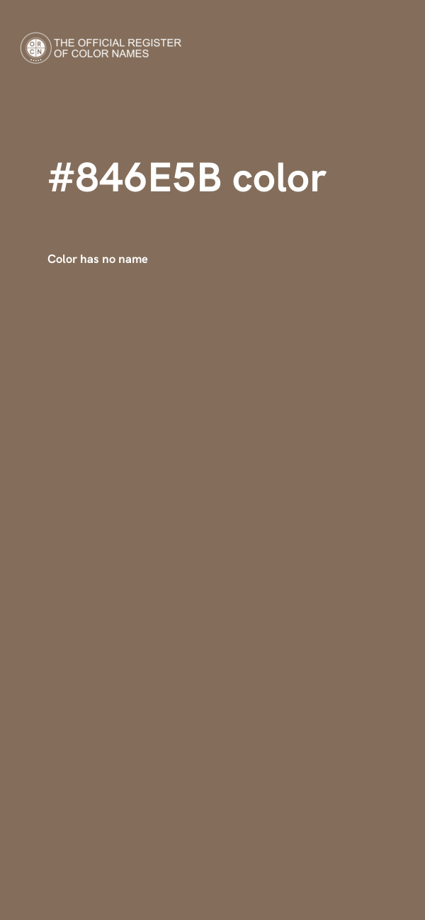 #846E5B color image
