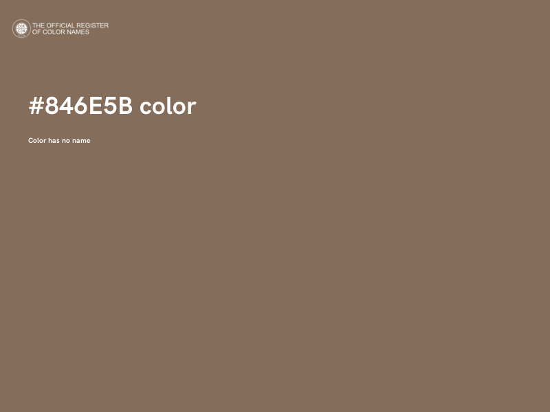 #846E5B color image