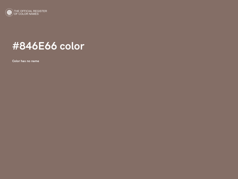 #846E66 color image