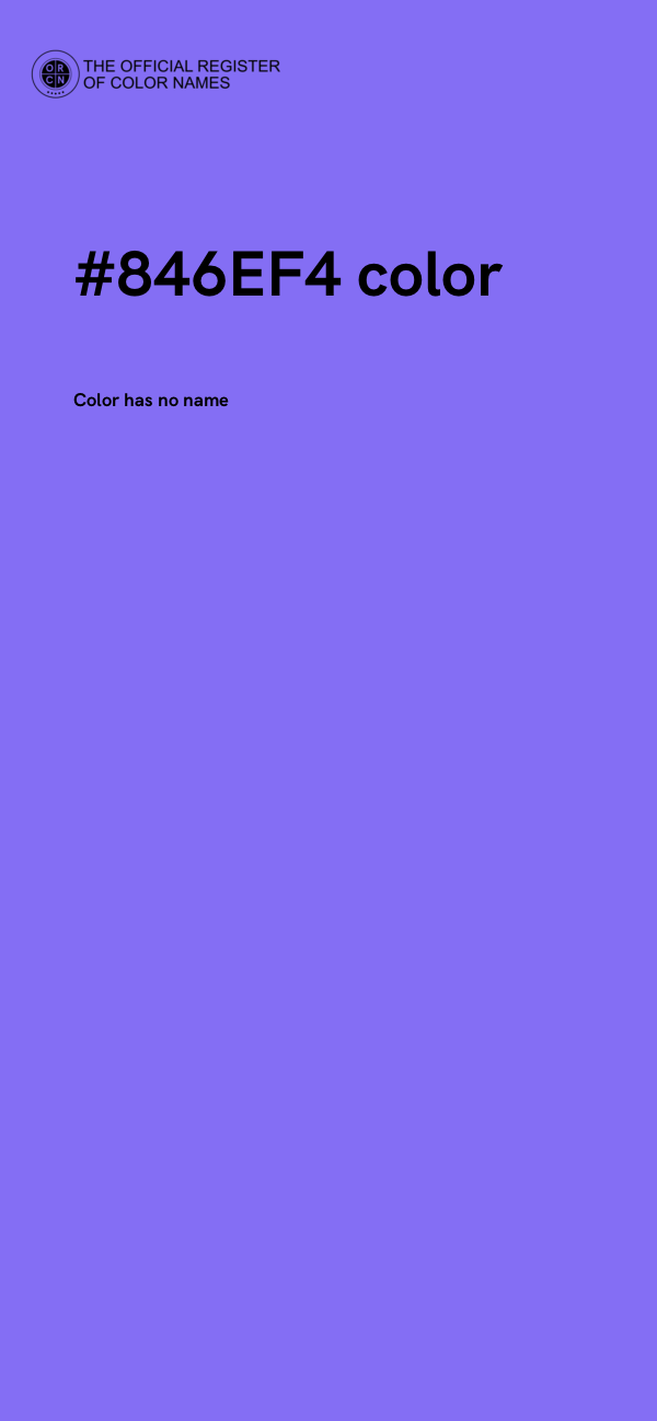 #846EF4 color image