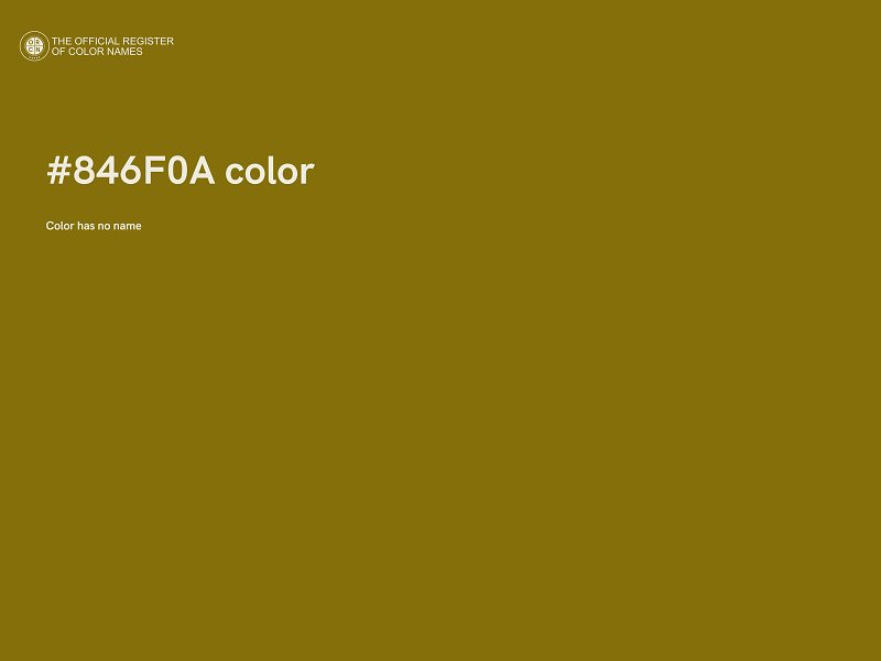 #846F0A color image