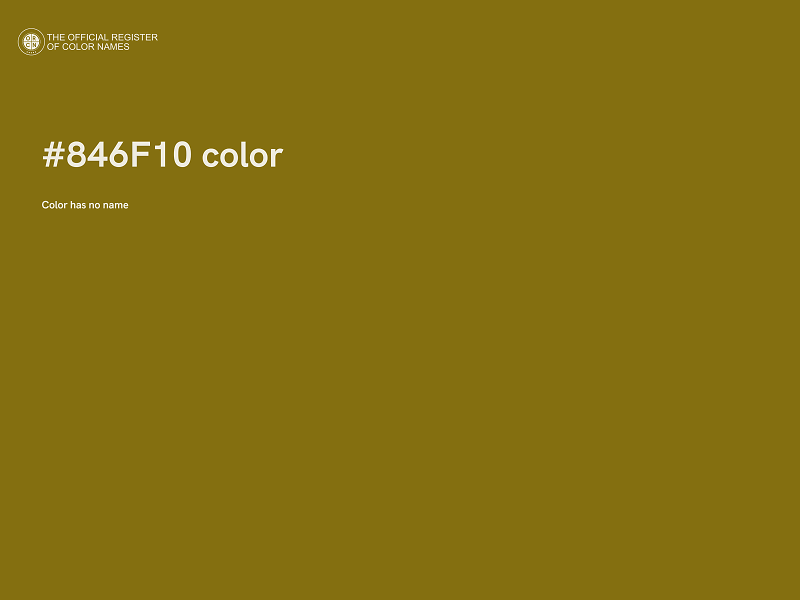 #846F10 color image