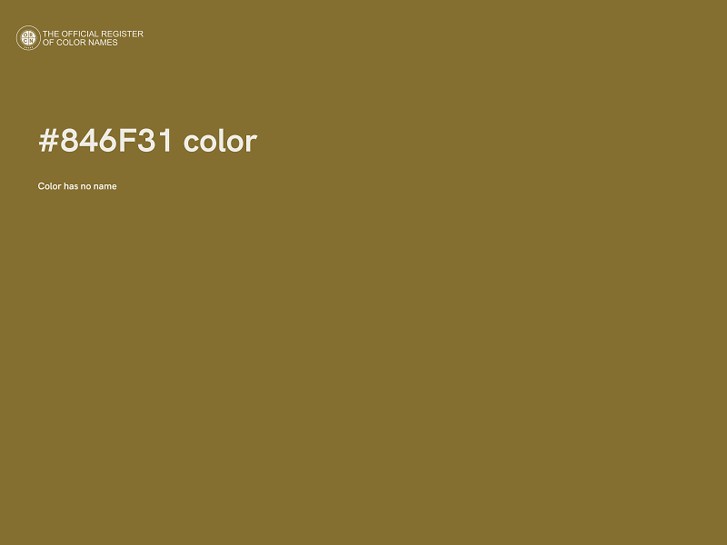 #846F31 color image