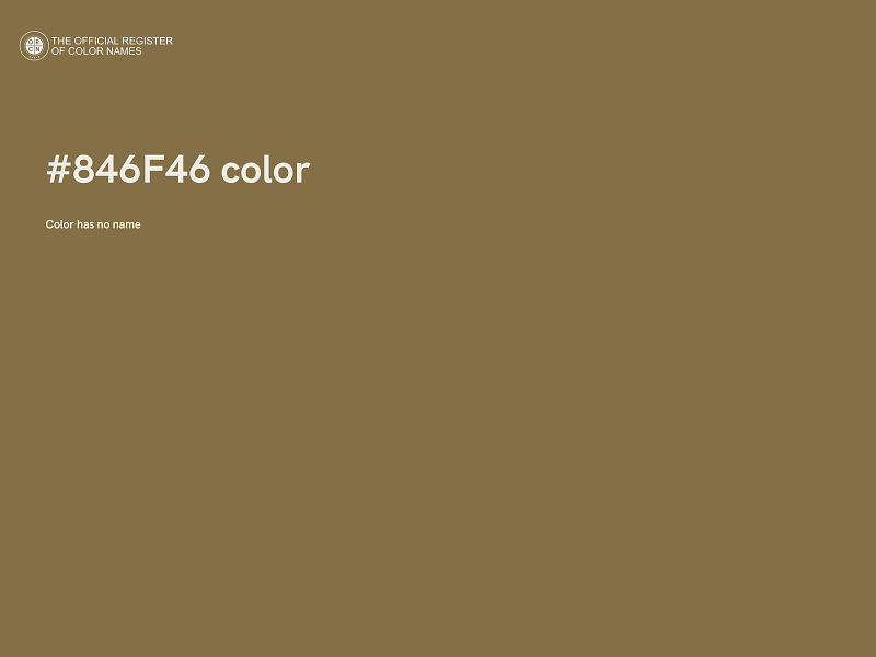 #846F46 color image