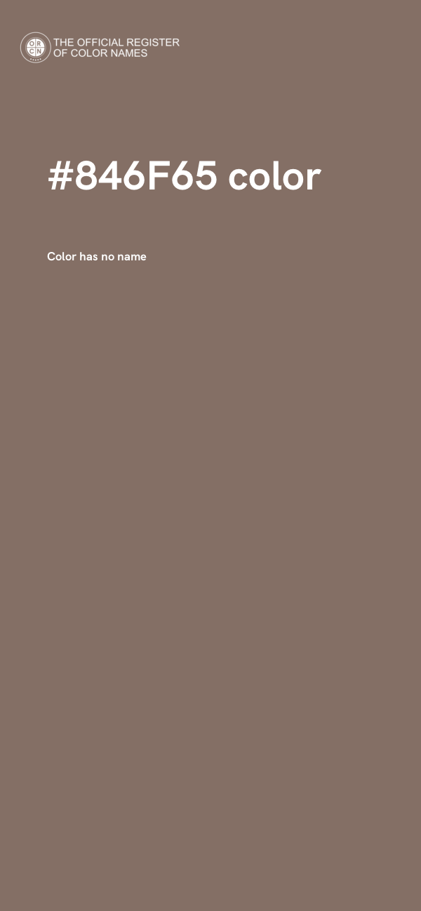 #846F65 color image