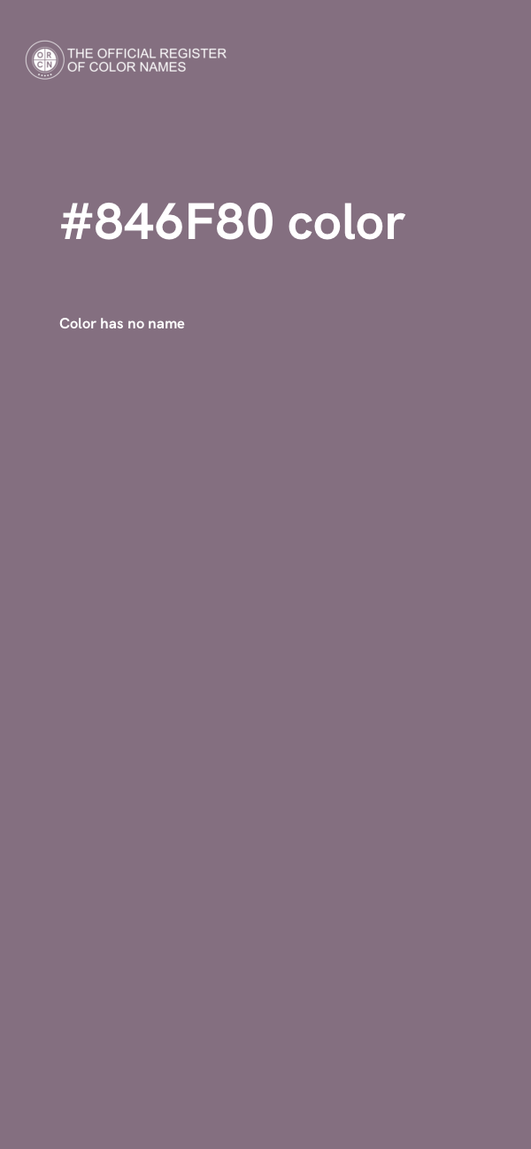 #846F80 color image