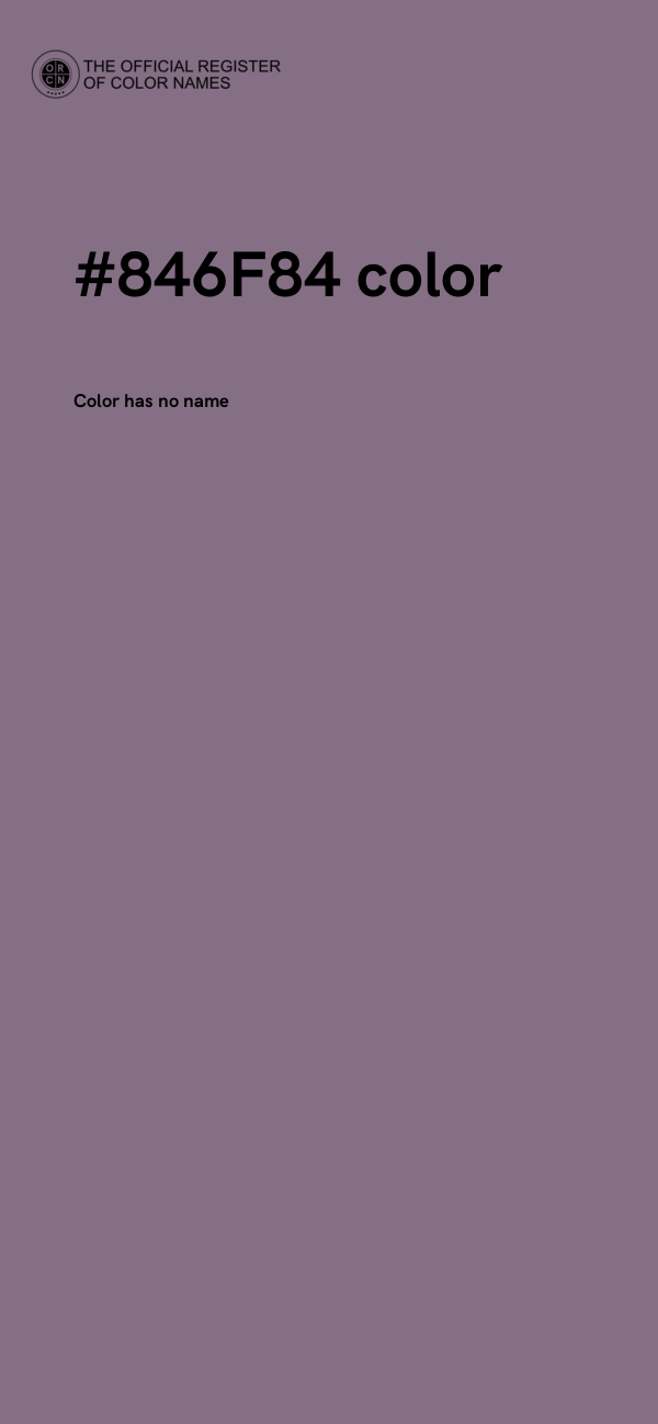 #846F84 color image