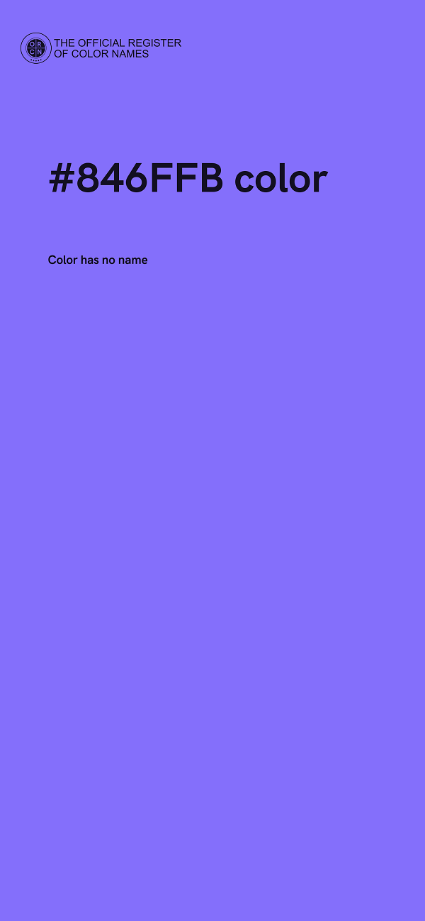 #846FFB color image