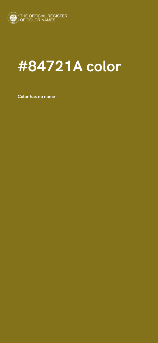 #84721A color image