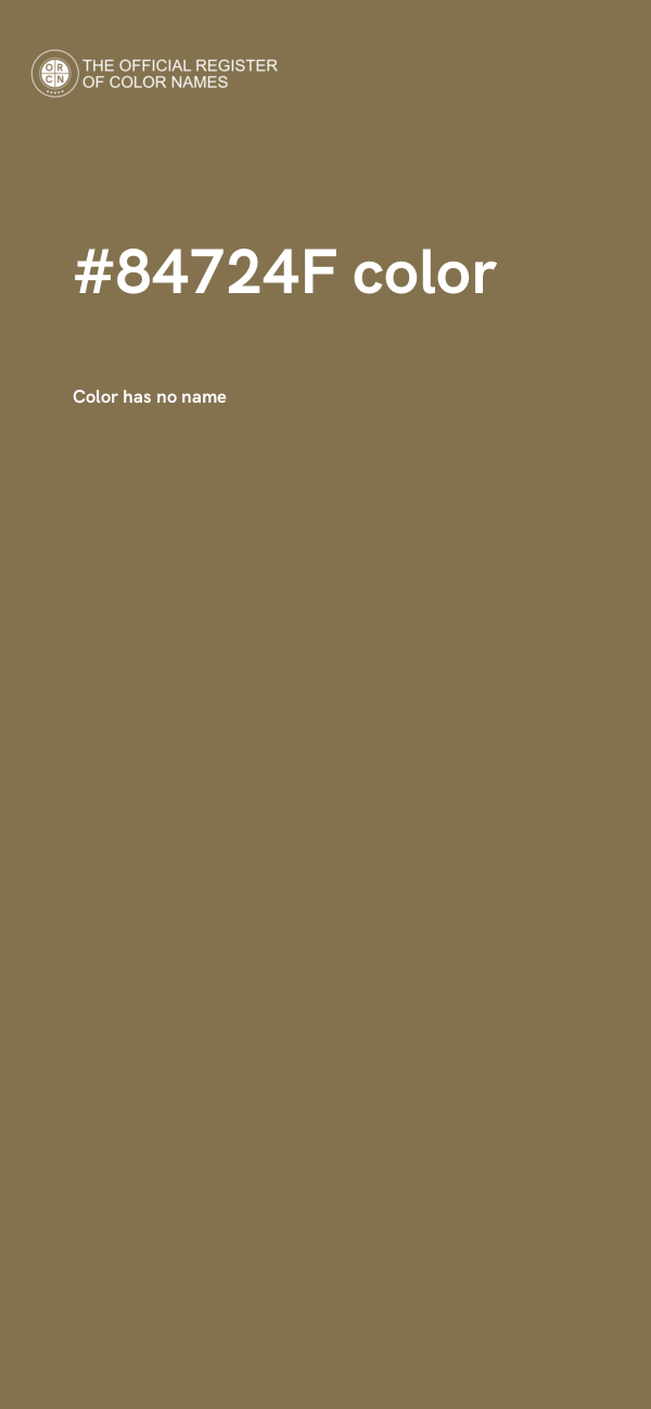 #84724F color image