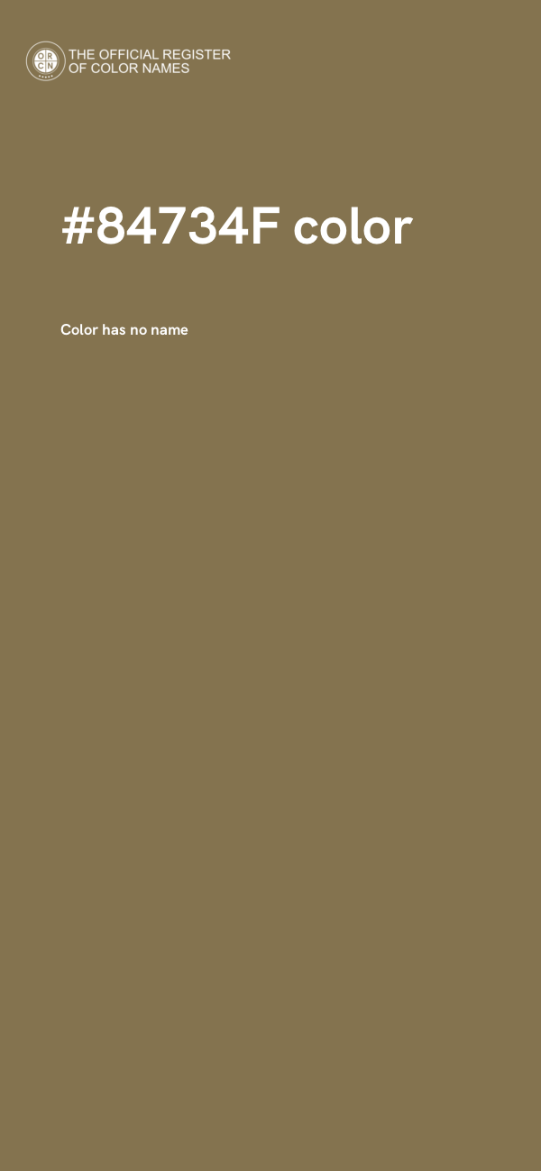 #84734F color image