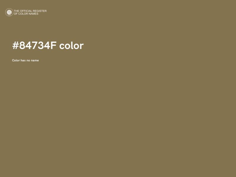 #84734F color image