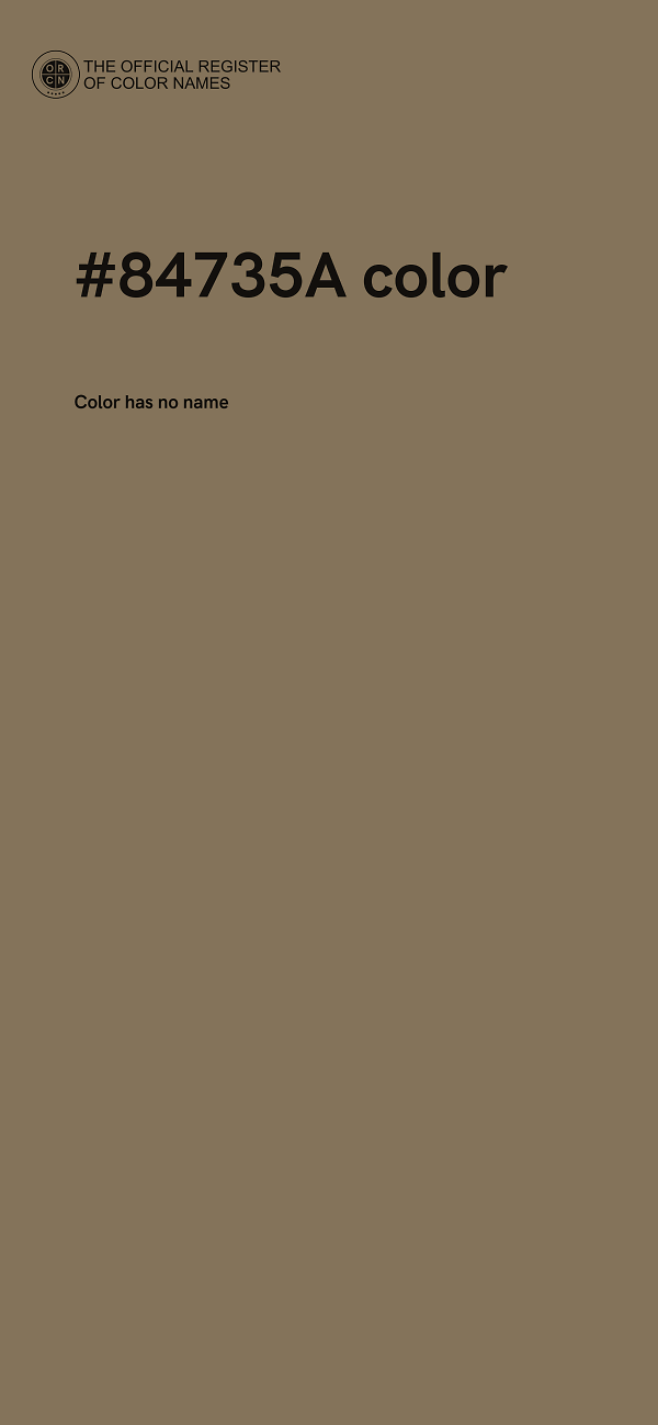 #84735A color image