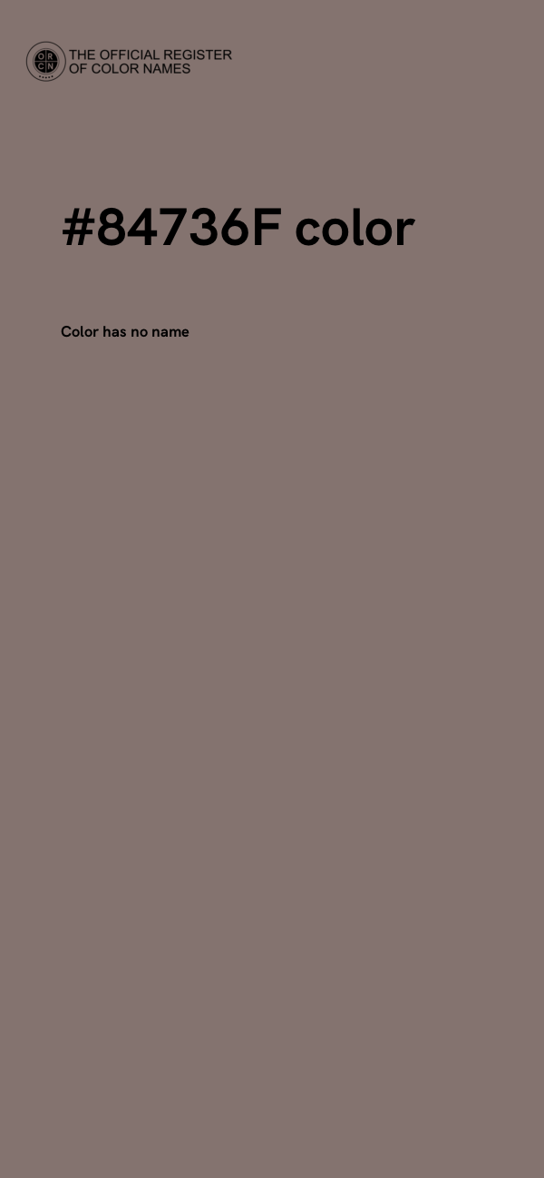 #84736F color image