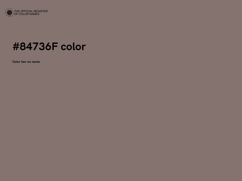 #84736F color image