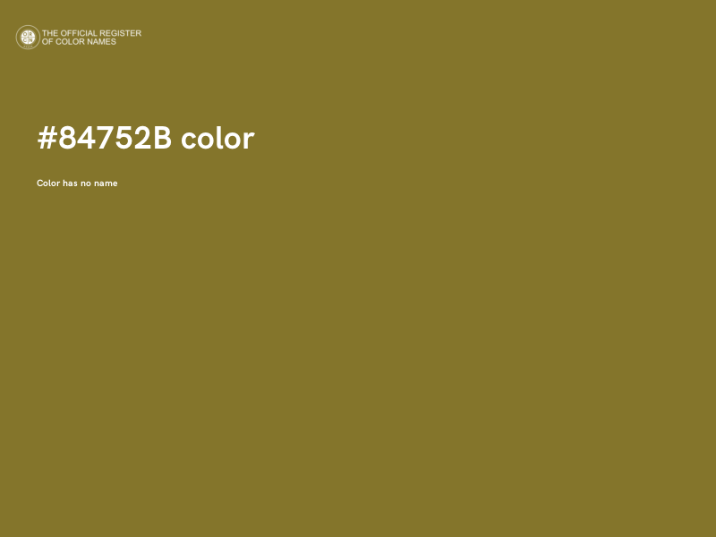 #84752B color image