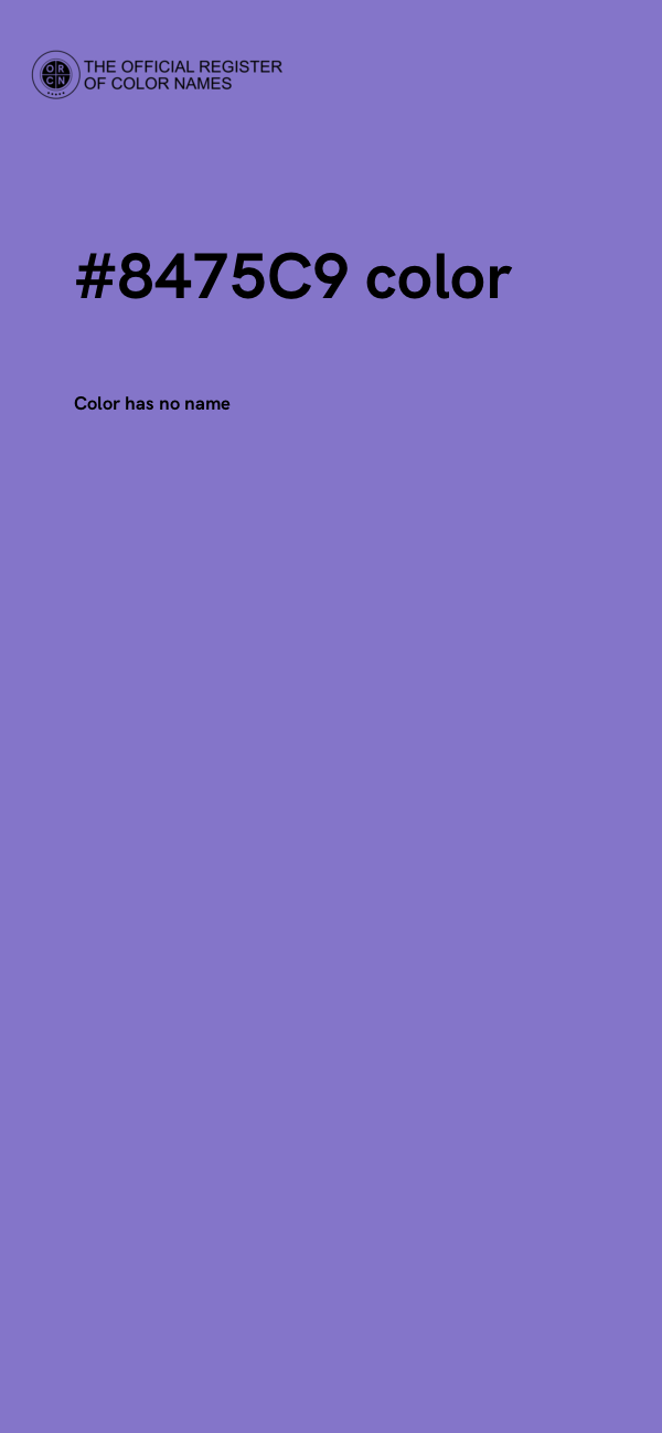 #8475C9 color image