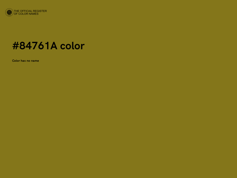#84761A color image