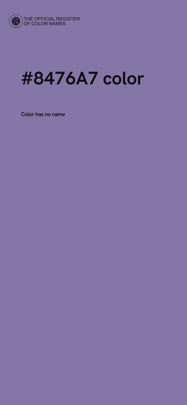 #8476A7 color image