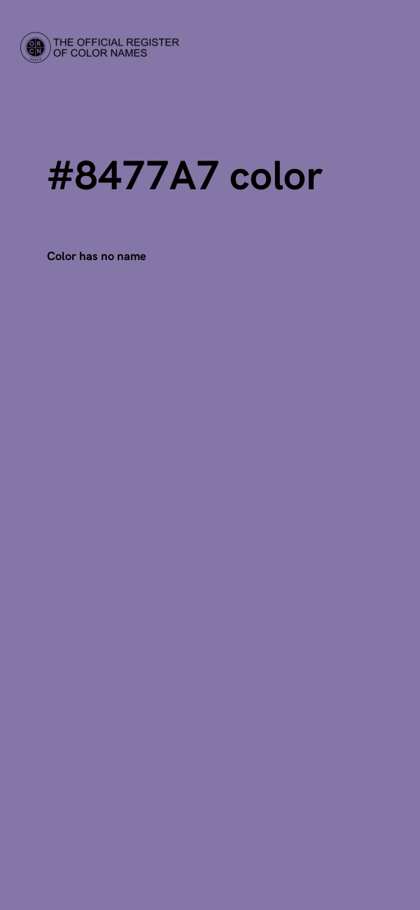#8477A7 color image