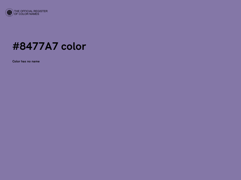 #8477A7 color image
