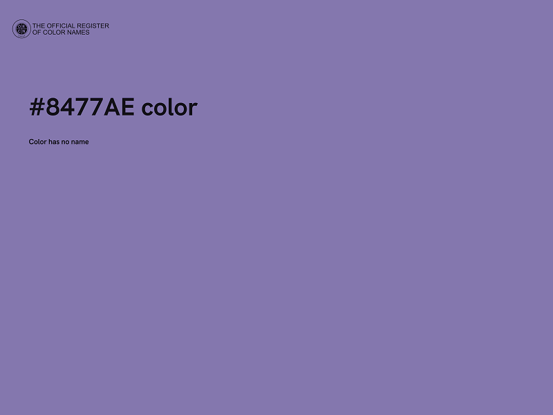 #8477AE color image