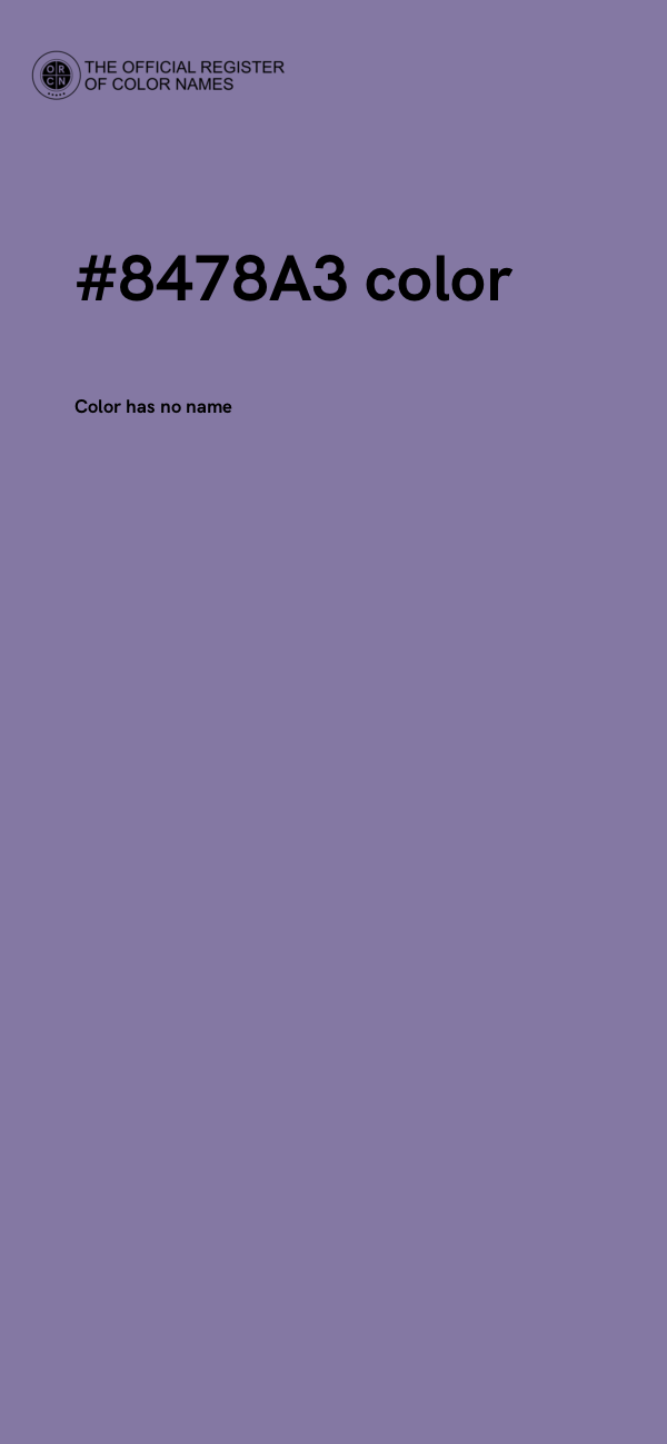 #8478A3 color image