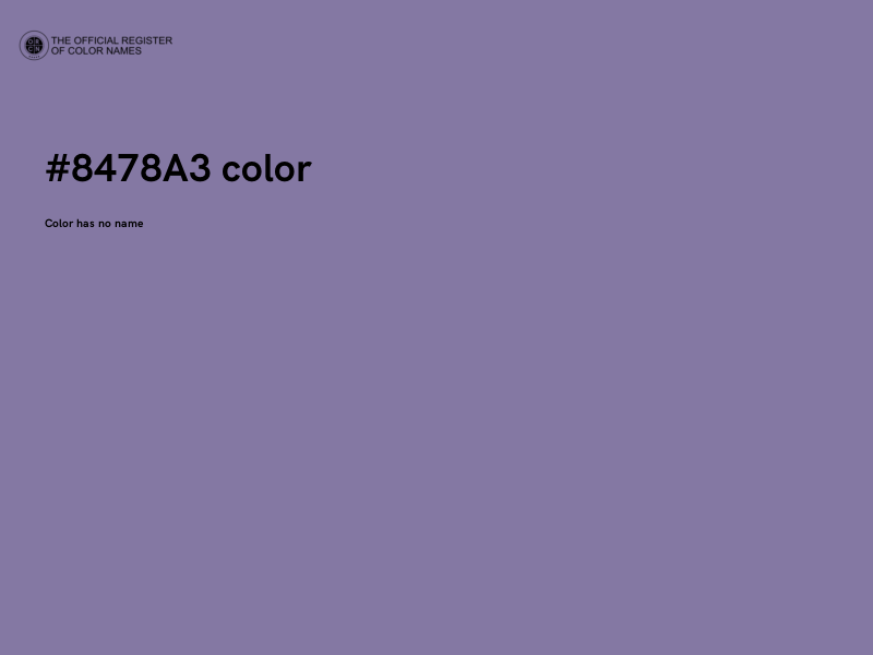 #8478A3 color image