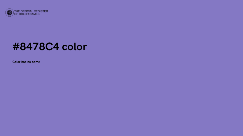 #8478C4 color image