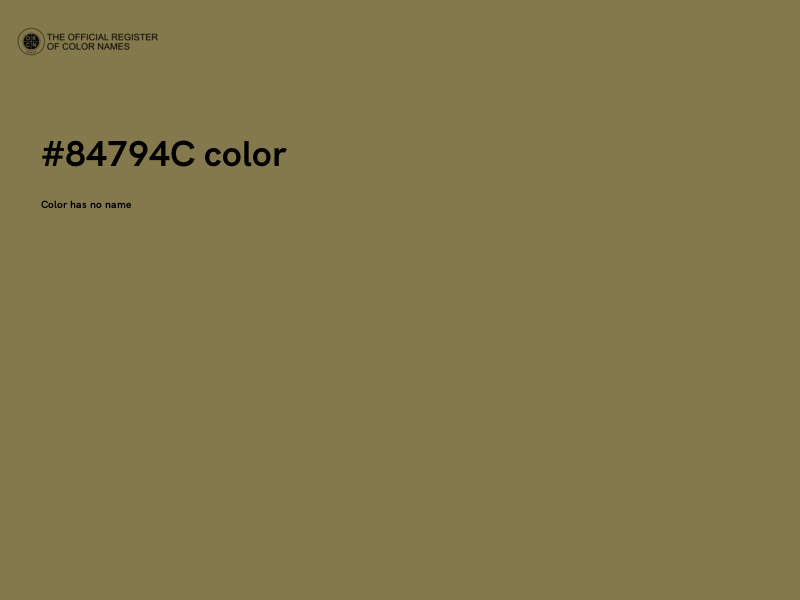 #84794C color image