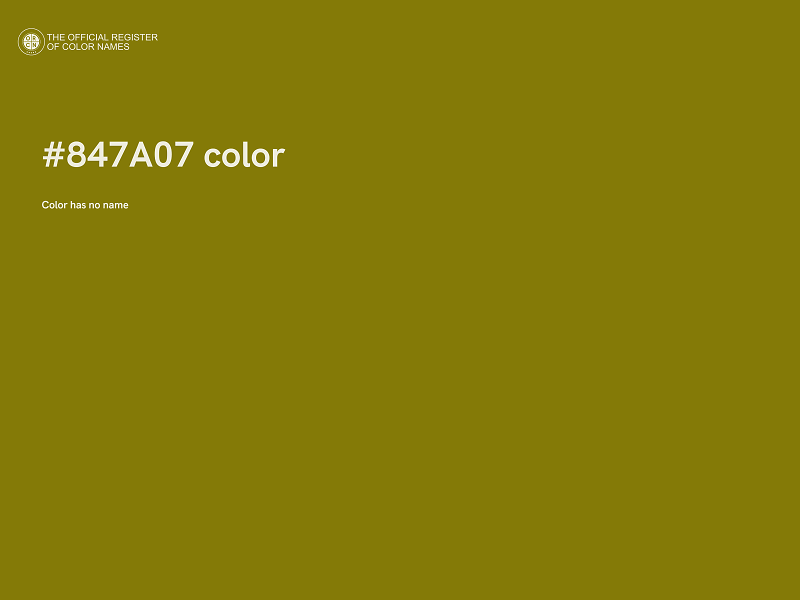#847A07 color image