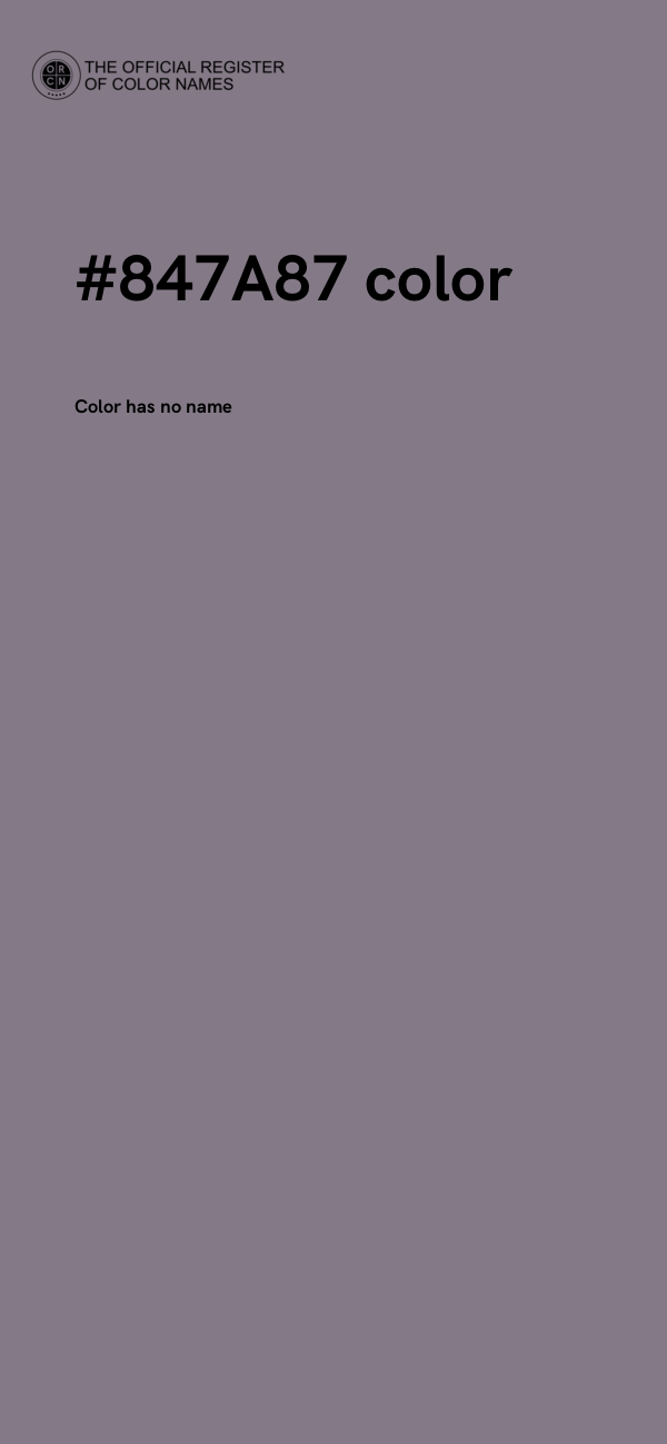 #847A87 color image
