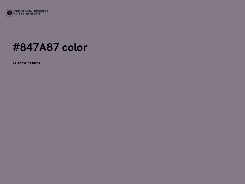 #847A87 color image