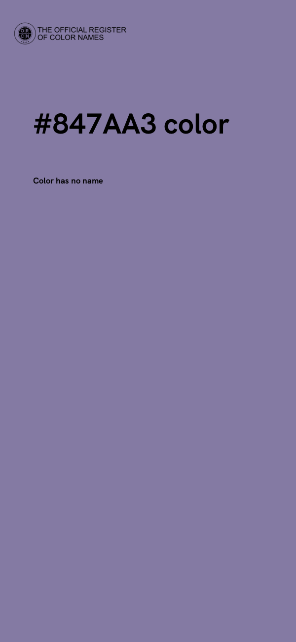#847AA3 color image