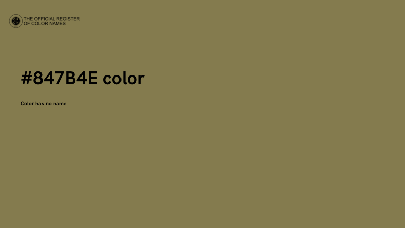 #847B4E color image