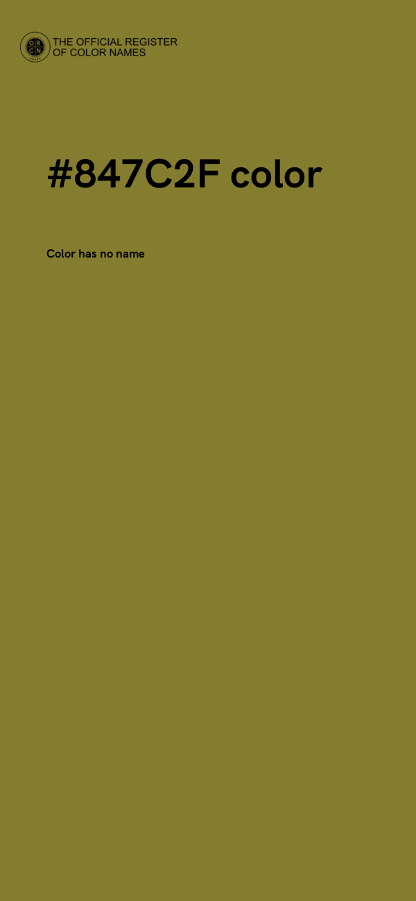 #847C2F color image