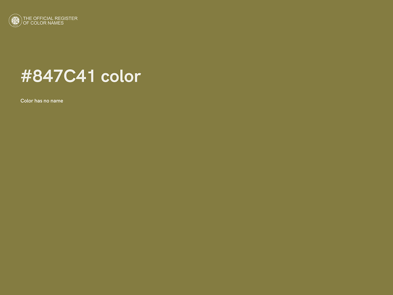#847C41 color image