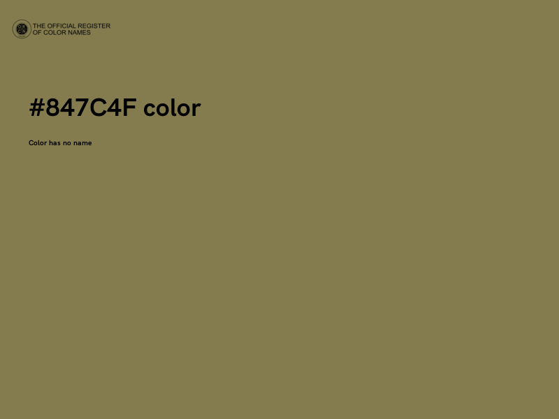 #847C4F color image