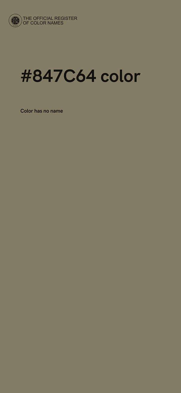 #847C64 color image