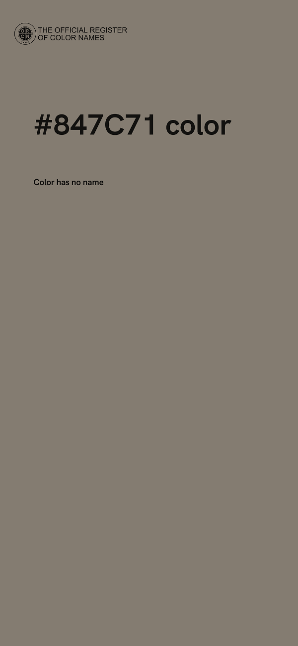 #847C71 color image